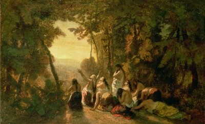 Weinen der Tochter von Jephthah, 1846 von Narcisse Virgile Diaz de la Peña
